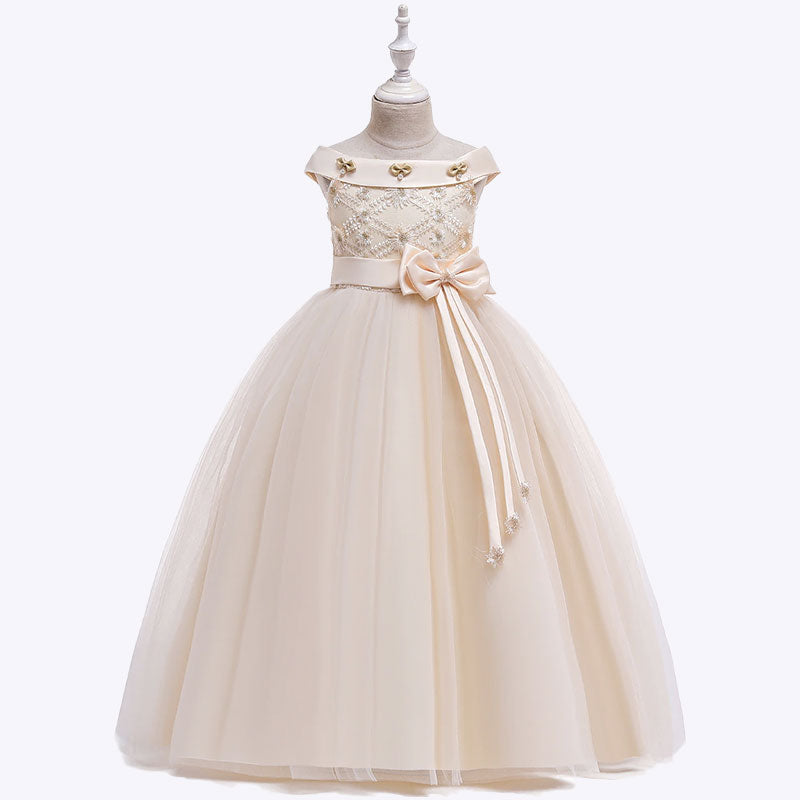 robe princesse champagne petite fille
