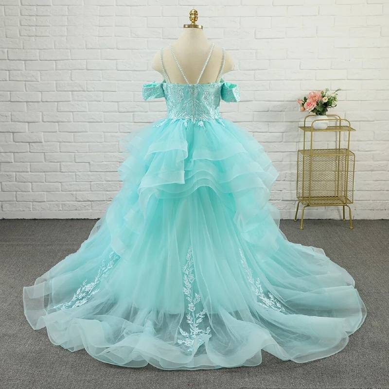 robe princesse fille féerie bleue