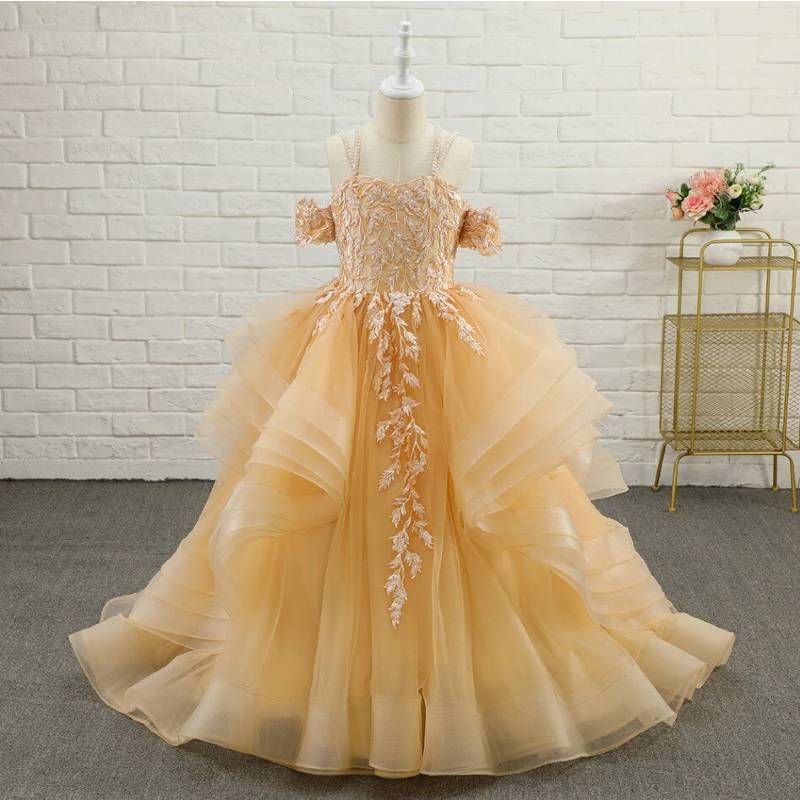 robe princesse fille féerie champagne