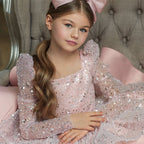 robe princesse fille luxueuse rose
