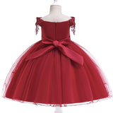 robe princesse petite fille rouge