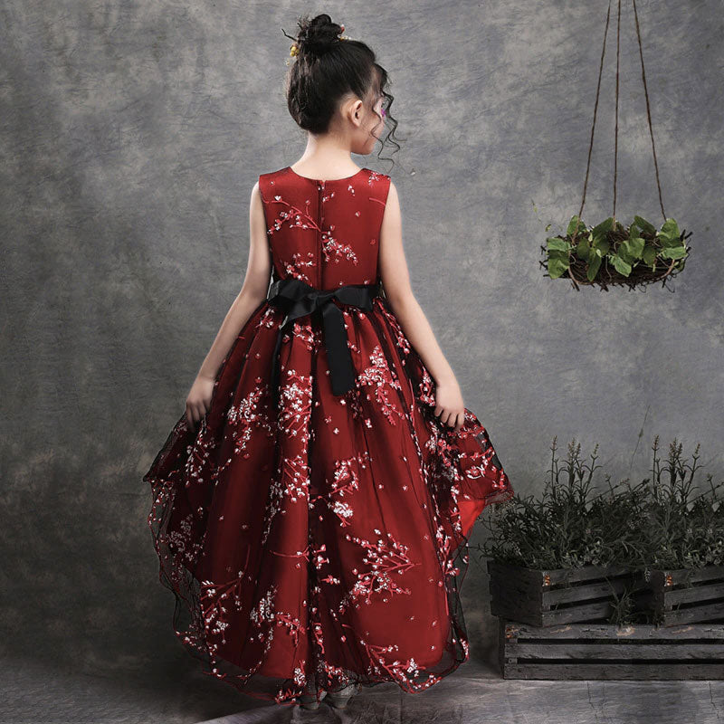 robe rouge princesse fille