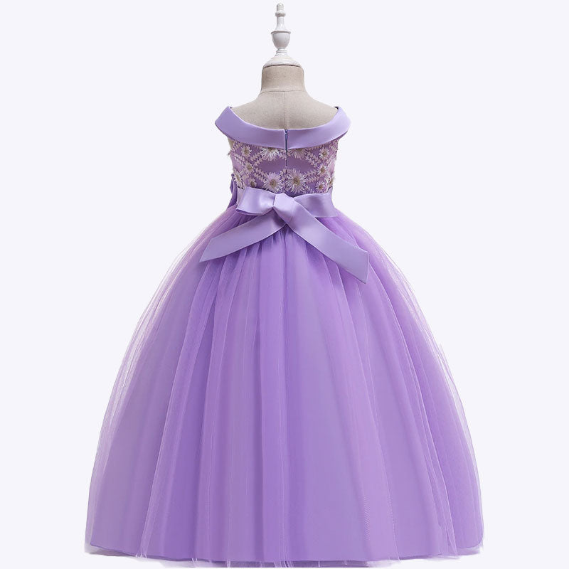 robe violette princesse petite fille