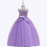 robe violette princesse petite fille